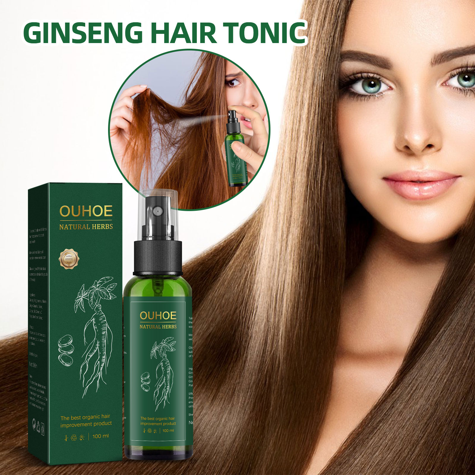 Natural Herbal Ginseng Hair Ca - Nutrition And Fitness ulasan dan harga